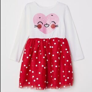 H&M happy heart dress size 4-6 years
